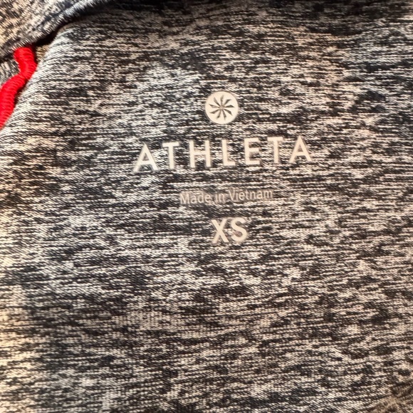 Athleta women’s Running Pullover with 1/2 zip front & mock neck- Gray and Navy - Picture 9 of 11